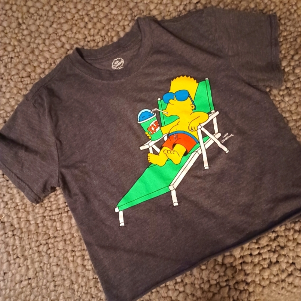Dude. Cropped Bart t-shirt.